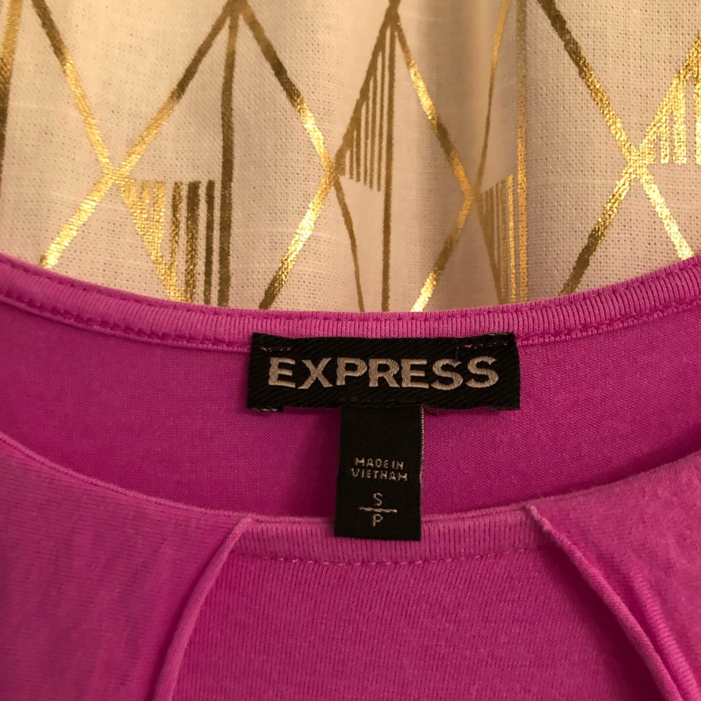 Express Neon Purple/Pink Ruffle Tank - Picture 4 of 4